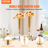 VEVOR 2PCS 56cm/22.05” Tall Wedding Flower Vase, Metal Wedding Trumpet Centerpiece, Gold Floral Stand Display Rack for Tables Wedding Dinner Party, Anniversary Ceremony Birthday Event Decor