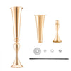 VEVOR 2PCS 56cm/22.05” Tall Wedding Flower Vase, Metal Wedding Trumpet Centerpiece, Gold Floral Stand Display Rack for Tables Wedding Dinner Party, Anniversary Ceremony Birthday Event Decor