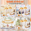 VEVOR 20PCS 43cm/16.9” Tall Crystal Wedding Flower Stand, Metal Wedding Centerpiece Vase, Gold Flower Holders Floral Display Rack for Tables Wedding Dinner Party, Ceremony Birthday Event Decor