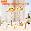 VEVOR 12PCS 49cm/19.3” Tall Crystal Wedding Flower Stand, Metal Wedding Centerpiece Vase, Gold Flower Holders Floral Display Rack for Tables Wedding Dinner Party, Ceremony Birthday Event Decor