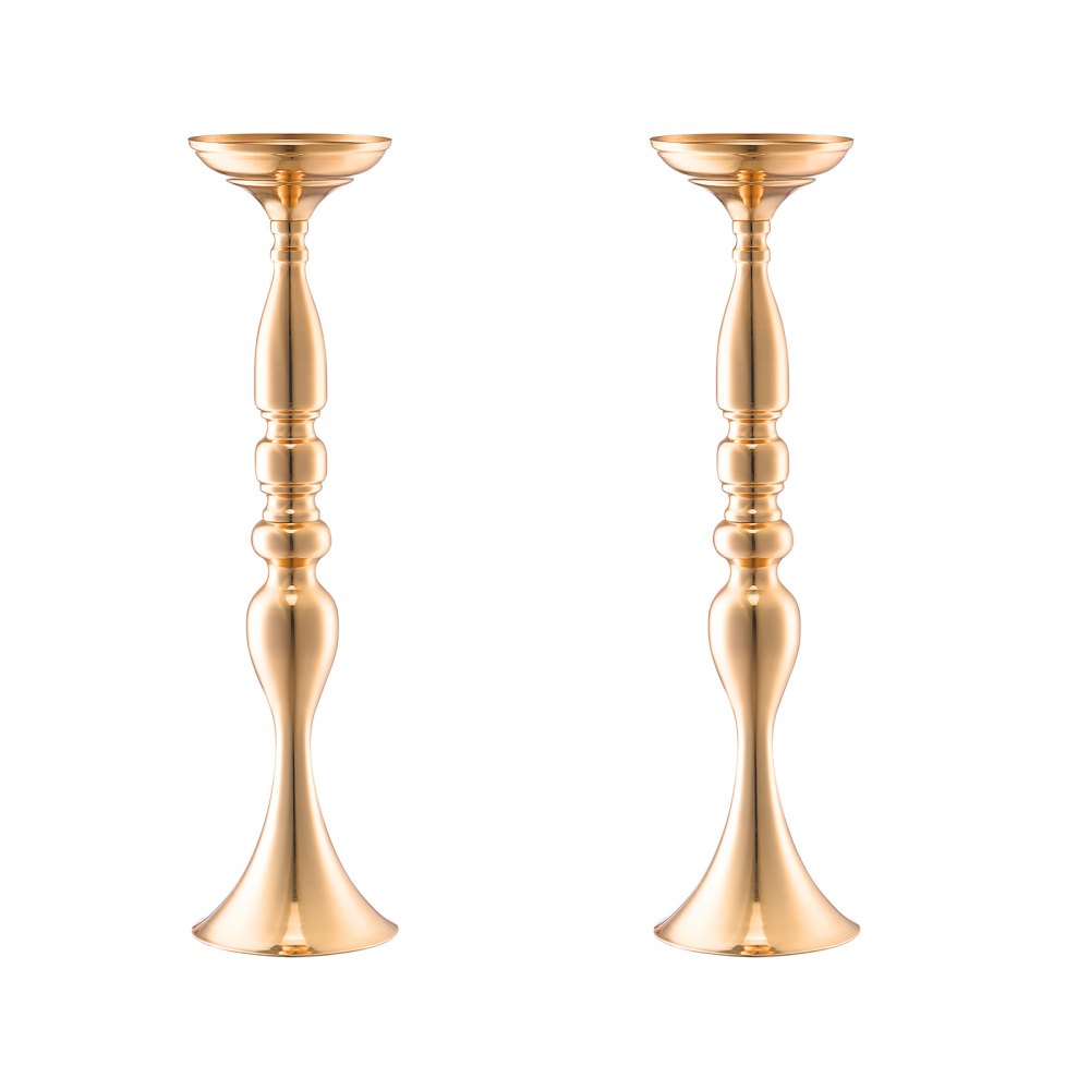 VEVOR 24PCS 50cm/19.7” Tall Wedding Flower Vase, Metal Wedding Centerpiece, Gold Floral Arrangement Stand Display Rack for Tables Wedding Dinner Party, Anniversary Ceremony Birthday Event Decor
