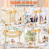 VEVOR 20PCS 58cm/22.83” Tall Wedding Flower Vase, Metal Wedding Centerpiece, Gold Floral Arrangement Stand Display Rack for Tables Wedding Dinner Party, Anniversary Ceremony Birthday Event Decor