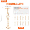 VEVOR 20PCS 58cm/22.83” Tall Wedding Flower Vase, Metal Wedding Centerpiece, Gold Floral Arrangement Stand Display Rack for Tables Wedding Dinner Party, Anniversary Ceremony Birthday Event Decor