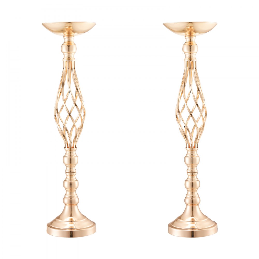 VEVOR 20PCS 58cm/22.83” Tall Wedding Flower Vase, Metal Wedding Centerpiece, Gold Floral Arrangement Stand Display Rack for Tables Wedding Dinner Party, Anniversary Ceremony Birthday Event Decor