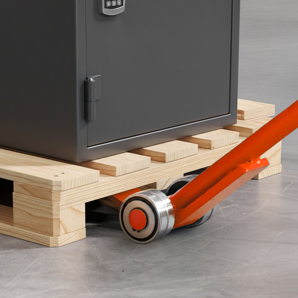 VEVOR Prylever Bar, 6600 lbs Weight Capacity, 56 Inch Carbon Steel Handle Lever Dolly, Pry Lever Bar with Wheels for Large Pallets, Heavy Items, Concrete Blocks, Heavy Duty Equipment Handling
