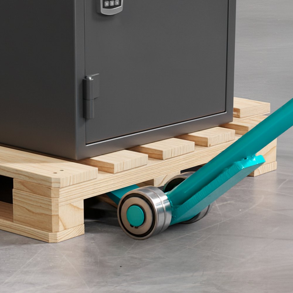 VEVOR Prylever Bar, 8818 lbs Weight Capacity, 56.5 Inch Carbon Steel Handle Lever Dolly, Pry Lever Bar with Wheels for Large Pallets, Heavy Items, Concrete Blocks, Heavy Duty Equipment Handling