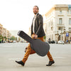 VEVOR Acoustic Guitar Hard Case, 43.31 in Gourd-Shaped Guitar Hard Case, With Lock Latch Key Handle, PVC Padding Soft Lining Water-Resistant Hard Shell Guitar Case, for 39-41 in Acoustic Guitar, Black