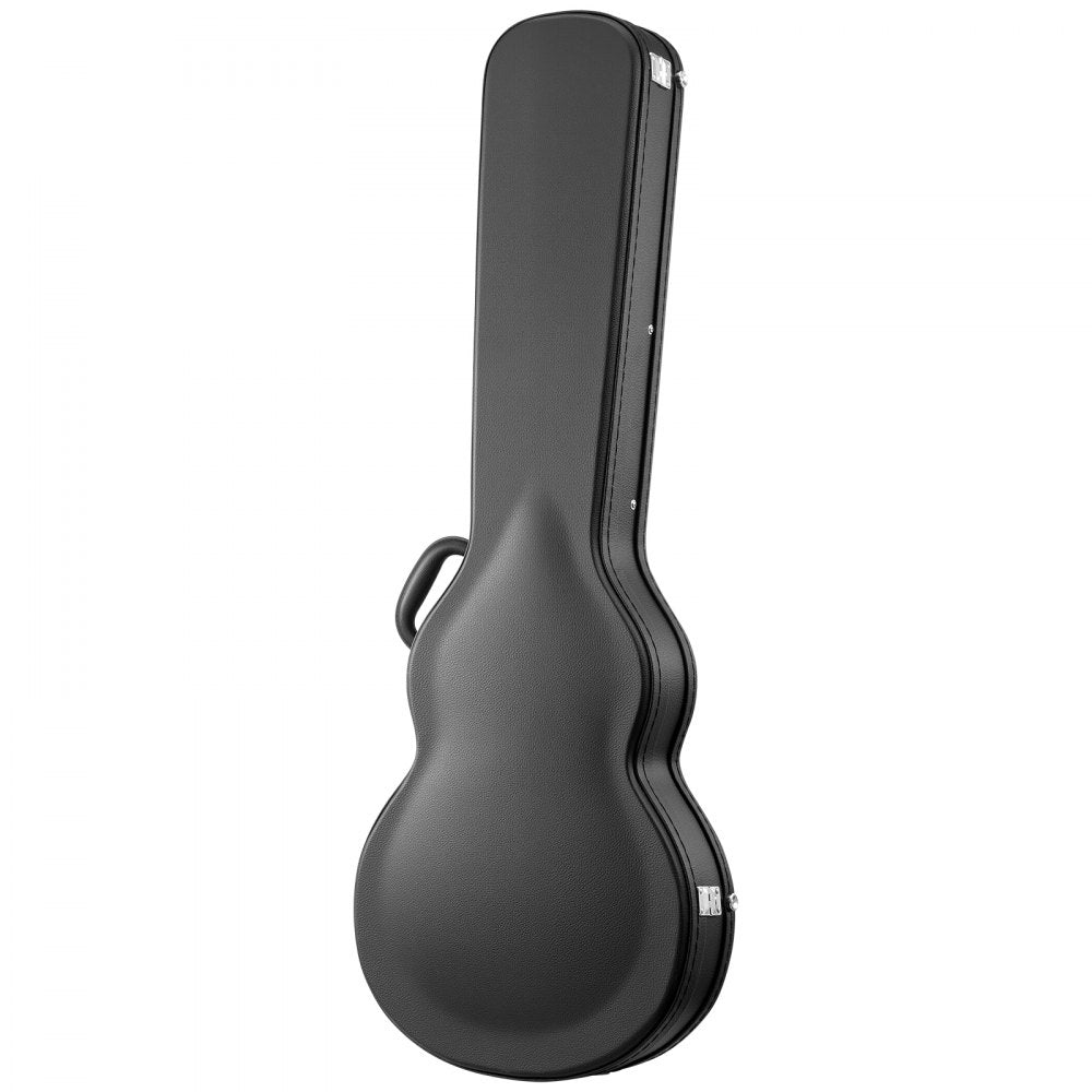 VEVOR Electric Guitar Hard Case, 42.2 Inch, Wooden Hard-Shell Protective Carrying Case with Lock Latch, Sponge Lining, Keys, Accessory Compartment, Water-Resistant, for 39 Inch Les Paul Guitars, Black
