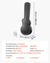 VEVOR Electric Guitar Hard Case, 42.2 Inch, Wooden Hard-Shell Protective Carrying Case with Lock Latch, Sponge Lining, Keys, Accessory Compartment, Water-Resistant, for 39 Inch Les Paul Guitars, Black