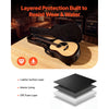 VEVOR Acoustic Guitar Hard Case, 47.1 Inch, Hard-Shell Protective Travel Carrying Case with Accessory Compartment, Foam Padding, Portable Handle, Shoulder Straps, for 41 Inch Acoustic Guitars, Black