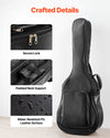 VEVOR Acoustic Guitar Hard Case, 47.1 Inch, Hard-Shell Protective Travel Carrying Case with Accessory Compartment, Foam Padding, Portable Handle, Shoulder Straps, for 41 Inch Acoustic Guitars, Black