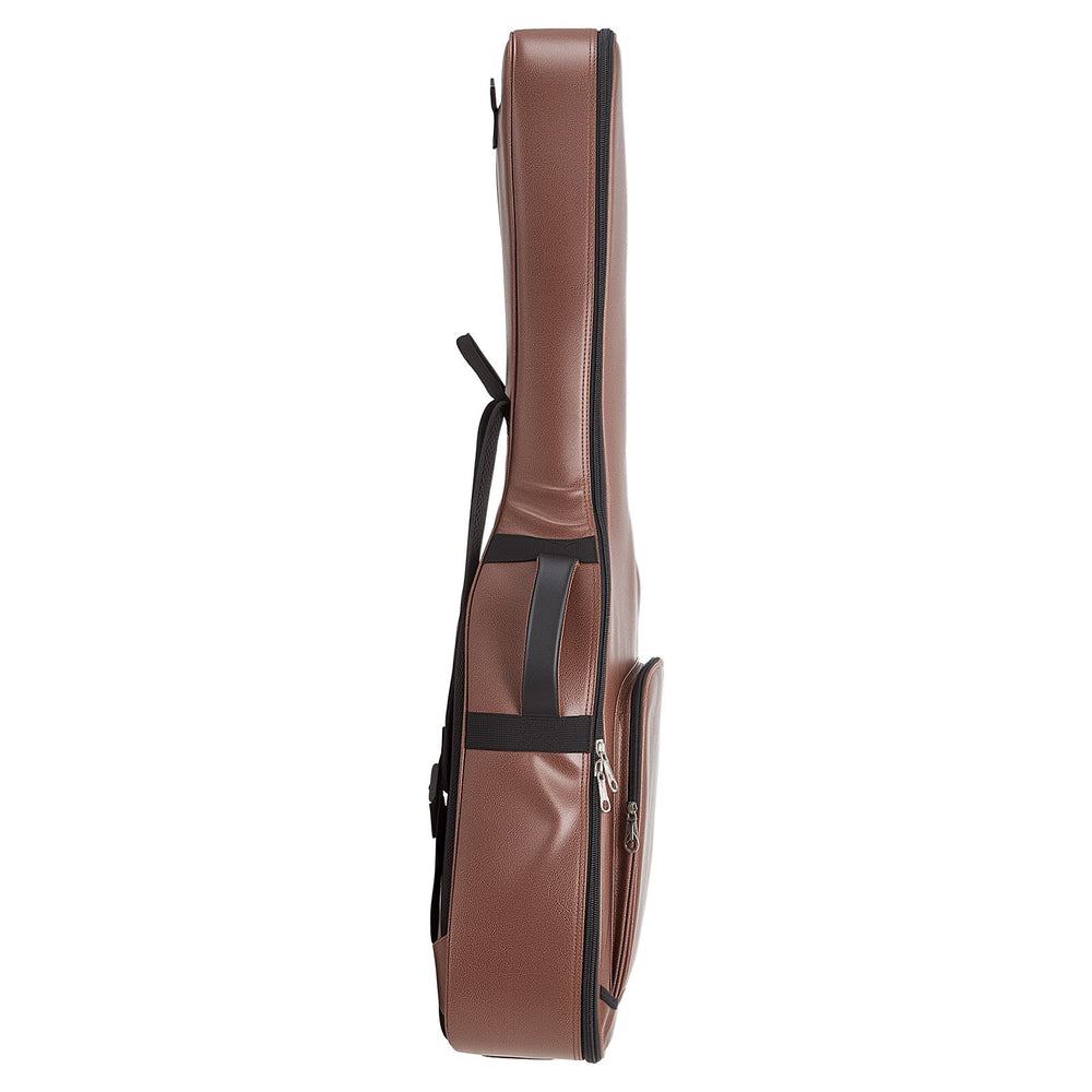 VEVOR Acoustic Guitar Hard Case, 47.1 Inch, Hard-Shell Protective Travel Carrying Case with Accessory Compartment, Foam Padding, Portable Handle, Shoulder Straps, for 41 Inch Acoustic Guitars, Brown