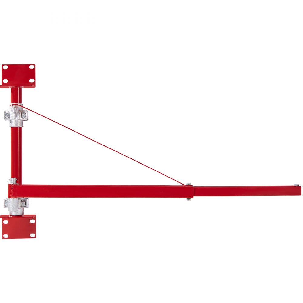 VEVOR Electric Hoist Support Arm, 660 lbs Max Load Capacity, Electric Hoist Holder Swing Arm with Pole, Steel Hoist Frame, 180° Swivel Scaffold Hoist Lifting Arm, Winch Hoist Arm for Workshop, Garage