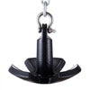VEVOR River Anchor, 12 LBS Boat Anchor Cast Iron Black Vinyl-Coated with Shackle, Marine Grade Mushroom Anchor for Boats Up To 10 ft, Impressive Holding Power in River and Mud Bottom Lakes