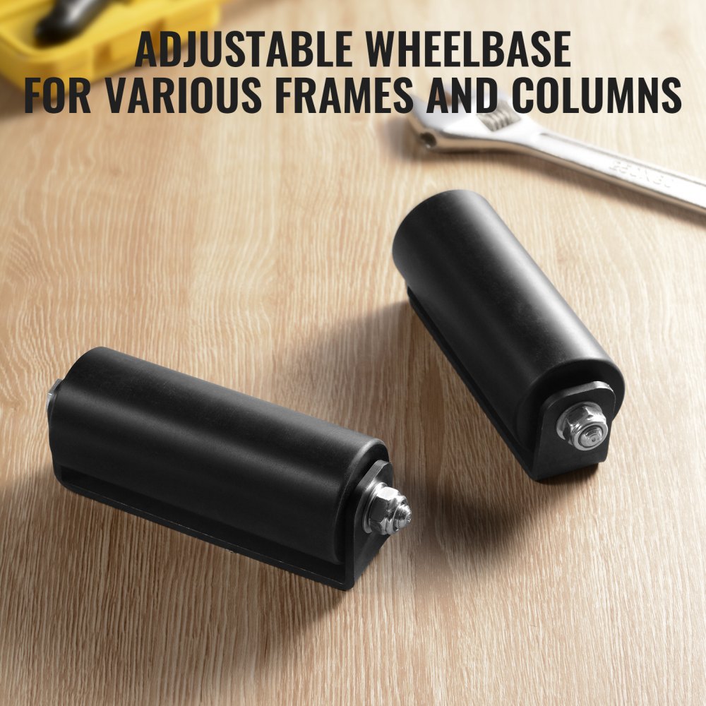 VEVOR Sliding Gate Kit, 6” Rolling Gate Hardware Kit C-type Bracket, Heavy Duty Sliding Gate Rollers for Connect Tracks Door Frames,Sliding Gate Guide Roller for Sliding Gates and Rolling Door,Black