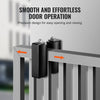 VEVOR Sliding Gate Kit, 6” Rolling Gate Hardware Kit C-type Bracket, Heavy Duty Sliding Gate Rollers for Connect Tracks Door Frames,Sliding Gate Guide Roller for Sliding Gates and Rolling Door,Black