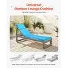 VEVOR Chaise Lounge Cushion, 72 x 21 x 4 in, Set of 2 Outdoor Lounge Chair Cushions, Waterproof & Fade-Resistant, Sun Lounger Cushions with Ties, Thick Patio Lounger Pads for Pool Deck, Teal Color