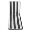 VEVOR Chaise Lounge Cushion, 74 x 22 x 3 in, Set of 2 Outdoor Lounge Chair Cushions, Waterproof & Fade-Resistant Sun Lounger Cushions with Ties, Patio Lounger Pads for Pool Deck, Black & White Stripes
