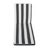 VEVOR Chaise Lounge Cushion, 74 x 22 x 3 in, Set of 2 Outdoor Lounge Chair Cushions, Waterproof & Fade-Resistant Sun Lounger Cushions with Ties, Patio Lounger Pads for Pool Deck, Black & White Stripes
