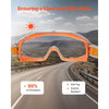VEVOR Safety Glasses, Anti-Fog and Scratch-Resistant Clear Lens, Over Eyeglasses Safety Goggles with Adjustable Elastic Headband, ANSI Z87.1+ Protective Eye Goggles, for Work, Lab and Construction