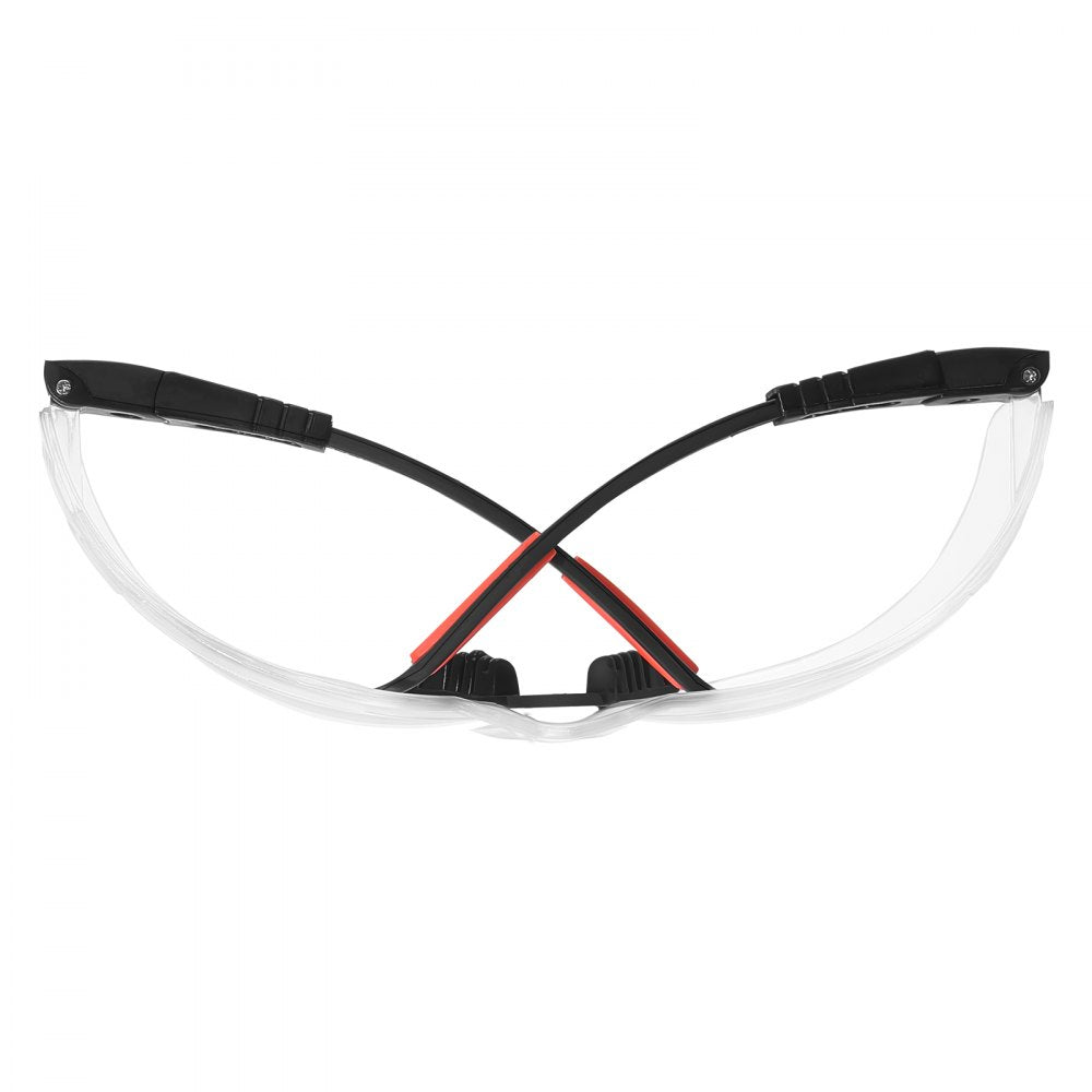 VEVOR Safety Glasses, Anti-Fog and Scratch-Resistant Clear Lens, Safety Goggles with Adjustable Length and Angle, ANSI Z87.1+ Impact-Resistant Protective Eye Goggles, for Work, Lab & Construction