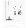 VEVOR Sponge Mop, High-Density PU Sponge Mop with 1 Pcs Sponge Mop Replacement , Easy to Squeeze Sponge Mop with Hook & Loop for Head Change, Fit for Various Floors’ Cleaning