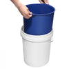 VEVOR 5 Gallon Bucket Liner for Concrete Mix, Reusable Silicone Mortar Bucket Liner for Thinset Paint Concrete Epoxy Mixing, Heavy-duty Grout Mixer Insert Tool with Graduated Measurements, Blue
