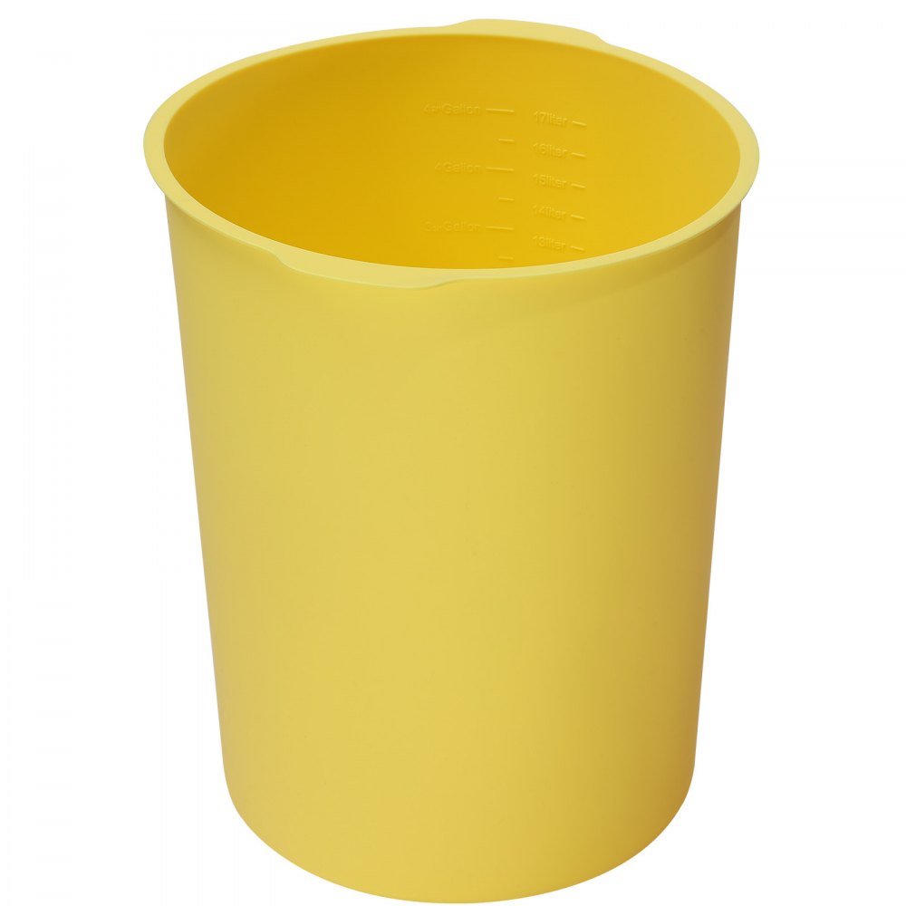 VEVOR 2 Pcs 5 Gallon Bucket Liner for Concrete Mix, Reusable Silicone Mortar Bucket Liner for Thinset Paint Concrete Epoxy Mixing, Heavy-duty Grout Mixer Insert with Measurements, Blue & Yellow