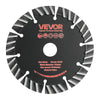 VEVOR Diamond Blades 5.24 inch, 5-Pack Wall Chaser Saw Blade Cutting Blade, 0.79 in Arbor, High-Hardness Diamond Segments, 65Mn Steel Core, Dry Wet Cutting, Clean Edges for Concrete Brick Stone Cement