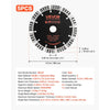 VEVOR Diamond Blades 6.3 inch, 5-Pack Wall Chaser Saw Blade Cutting Blade, 0.87 in Arbor, High-Hardness Diamond Segments, 65Mn Steel Core, Dry Wet Cutting, Clean Edges for Concrete Brick Stone Cement