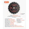 VEVOR Diamond Blades 9 inch, 3-Pack Concrete Saw Blade Set, 7/8 in Arbor, High-Hardness Diamond Segments, 65Mn Steel Core, Dry Wet Cutting, Clean Edges for Concrete, Masonry, Brick, Stone, Granite