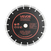 VEVOR Diamond Blades 9 inch, 3-Pack Concrete Saw Blade Set, 7/8 in Arbor, High-Hardness Diamond Segments, 65Mn Steel Core, Dry Wet Cutting, Clean Edges for Concrete, Masonry, Brick, Stone, Granite