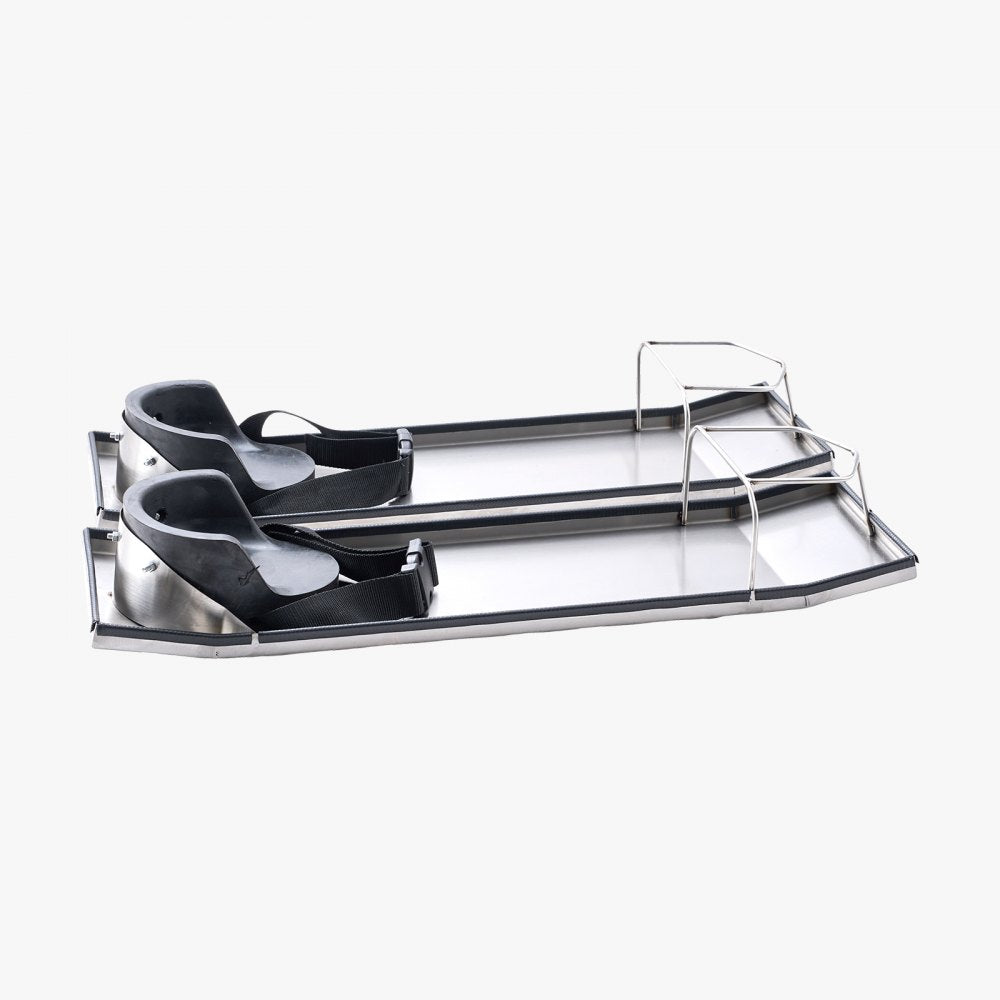 VEVOR Concrete Knee Boards Stainless Steel, 28'' x 8'' Concrete Sliders, Knee Boards For Concrete, Concrete Knee Pads Moving Sliders, with Knee Pads & Board Straps for Cement and Concrete Finishing