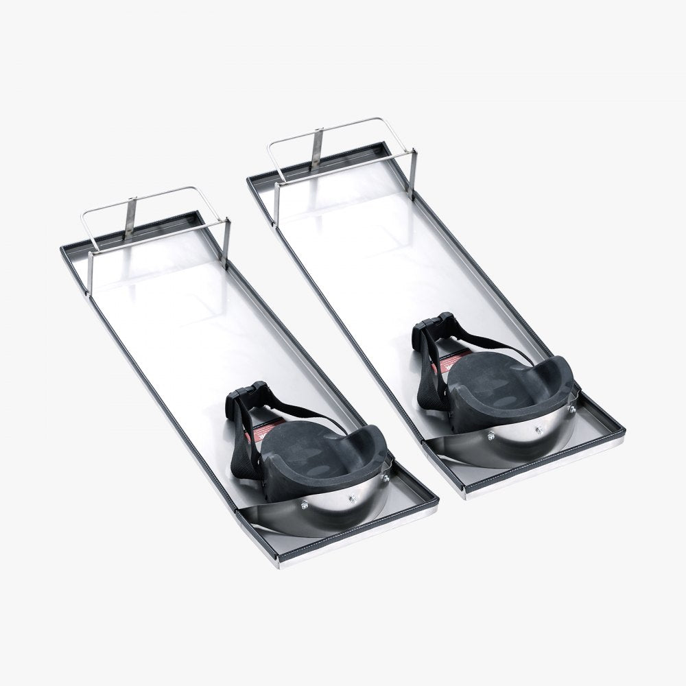 VEVOR Concrete Knee Boards Stainless Steel, 30'' x 10'' Concrete Sliders, Knee Boards For Concrete, Concrete Knee Pads Moving Sliders, with Knee Pads & Board Straps for Cement and Concrete Finishing