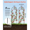 VEVOR Garden Trellis, 60 x 15 inch Rose Trellis, 4 Packs Garden Flower Rose Trellises with Powder-Coated Finish & Convenient Locking Design, Plant Support Trellises for Flowers, Vegetables, Roses