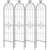 VEVOR Garden Trellis, 71 x 20 inch Rose Trellis, 4 Packs Garden Flower Rose Trellises with Powder-Coated Finish & Convenient Locking Design, Plant Support Trellises for Flowers, Vegetables, Roses