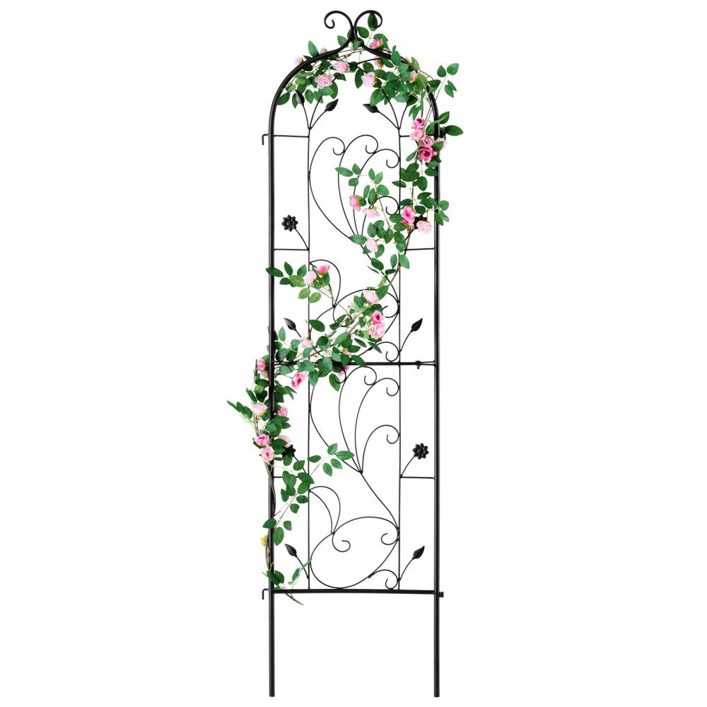 VEVOR Garden Trellis for Climbing Plants, 60 x 15 in, Rustproof Metal Garden Flower Trellis, Outdoor Climbing Rose Trellis Cucumbers Support, Decorative Tall Clematis Trellis for Courtyards Lawns