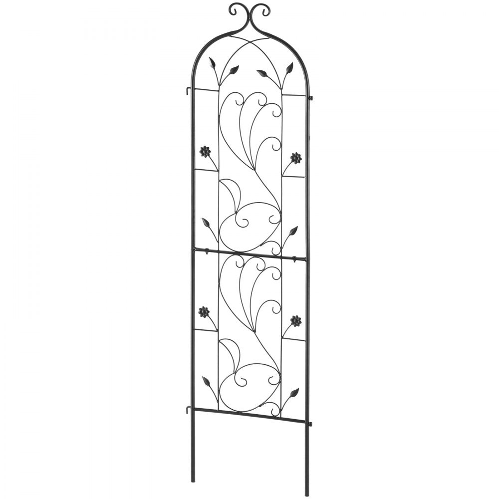 VEVOR Garden Trellis for Climbing Plants, 60 x 15 in, Rustproof Metal Garden Flower Trellis, Outdoor Climbing Rose Trellis Cucumbers Support, Decorative Tall Clematis Trellis for Courtyards Lawns