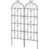 VEVOR Garden Trellis for Climbing Plants, 71 x 20 in, 2 Packs Rustproof Metal Garden Flower Trellis, Outdoor Climbing Rose Trellis Cucumbers Support, Decorative Clematis Trellis for Courtyards Lawns