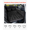 VEVOR Car Air Mattress, Inflatable Back Seat Car Camping Mattress, Flocking Travel Beds, Durable Portable Sleeping Pad with Air Pump, 2 Pillows, Nozzle, Carry Bag, Fits Most SUV MPV Sedan, Black