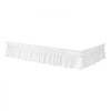 VEVOR Wrap Around Bed Skirt, 15 in Drop, White Dust Ruffle Queen Size, Three Sides Adjustable Bedskirt with Easy Fit Elastic Strap, Wrinkle-Free & Fade-Resistant, Machine Washable, for Queen Size Bed