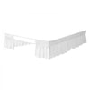 VEVOR Wrap Around Bed Skirt, 15 in Drop, White Dust Ruffle Queen Size, Three Sides Adjustable Bedskirt with Easy Fit Elastic Strap, Wrinkle-Free & Fade-Resistant, Machine Washable, for Queen Size Bed