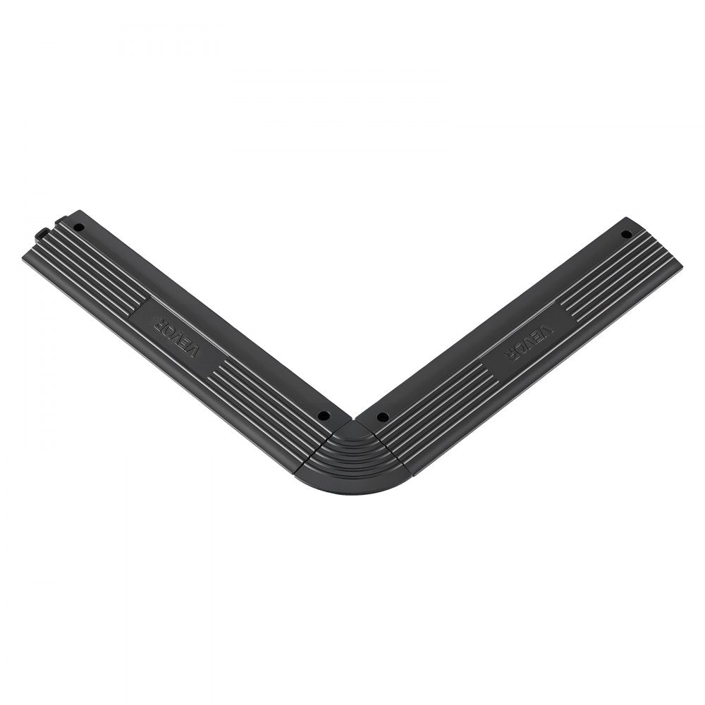 VEVOR Transition Edge Kit, 11-Piece, Durable Straight Garage Floor Edging, PP Material, Easy Installation, Edge Protection for Wet Area Restaurant Pool, Only Compatible with VEVOR Drainage Mats, Black