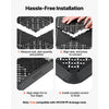 VEVOR Transition Edge Kit, 11-Piece, Durable PP Interlocking Modular Garage Floor Edging, Easy Installation, Edge Protection for Wet Area Restaurant, Only Compatible with VEVOR Drainage Mats, Black
