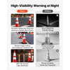 VEVOR Traffic Safety Cones 4 Pack 28 Inch Flexible PVC Orange Traffic Cones, For Accident or Construction Warning, with Weighted Black Base, Reflective Collar Visible at Night, Heavy Duty, Easy Storage