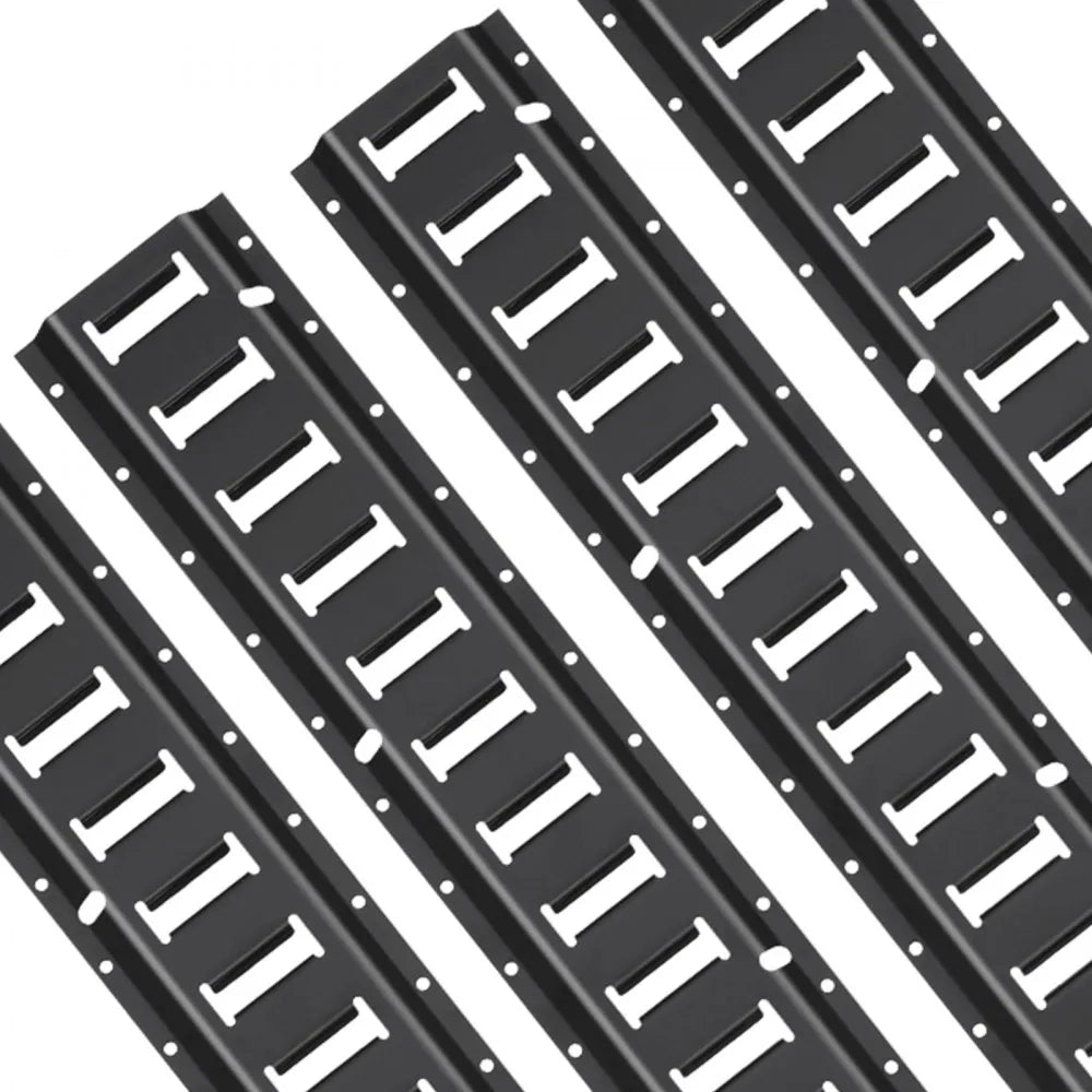 VEVOR E Track Tie Down Rail Kit, 5' Steel Rails, 4 Pack, Secure Cargo & Heavy Loads Up to 2000 lbs, Heavy Duty Etrack Rails with Screws for Garages, Vans, Trailers, Motorcycle Tie Downs, ATV Mountings