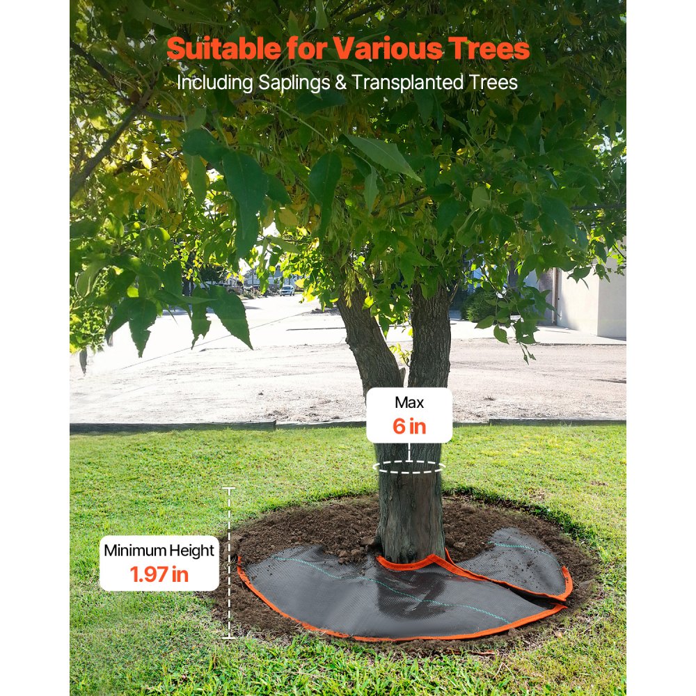 VEVOR Tree Watering Rings, 4 Packs 10 Gallons Self-Watering Tree Bags, Slow Release Tree Irrigation Bags up to 30 Days, Heavy Duty Automatic Drip System for for Planting Gardening Trees and Shrub