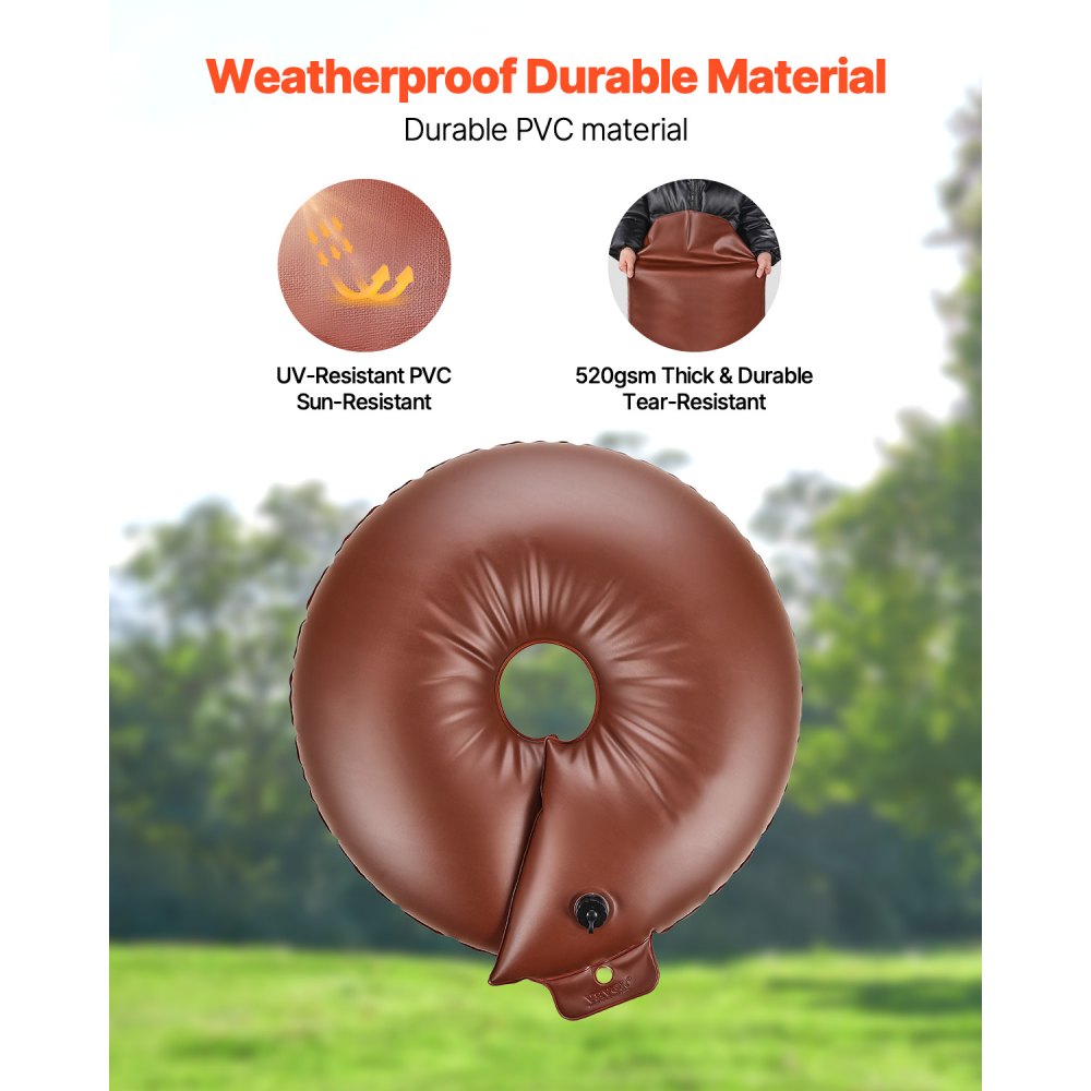 VEVOR Tree Watering Rings, 4 Pcs 16 Gallons Tree Watering Bags, 6-9 Hours Slow Release, Refillable Planting Water Bags, Water Saving, Heavy Duty Watering System for Shrub Tree Root Drip Irrigation