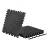 VEVOR Puzzle Exercise Mat, 6 PCS Fitness Equipment Mats, 24 x 24 x 0.56 in, High-Density EVA Foam Mats Set, Interlocking Rubber Soft Tiles, Protective Floor Padding with Gray Dots for Home Gym Office