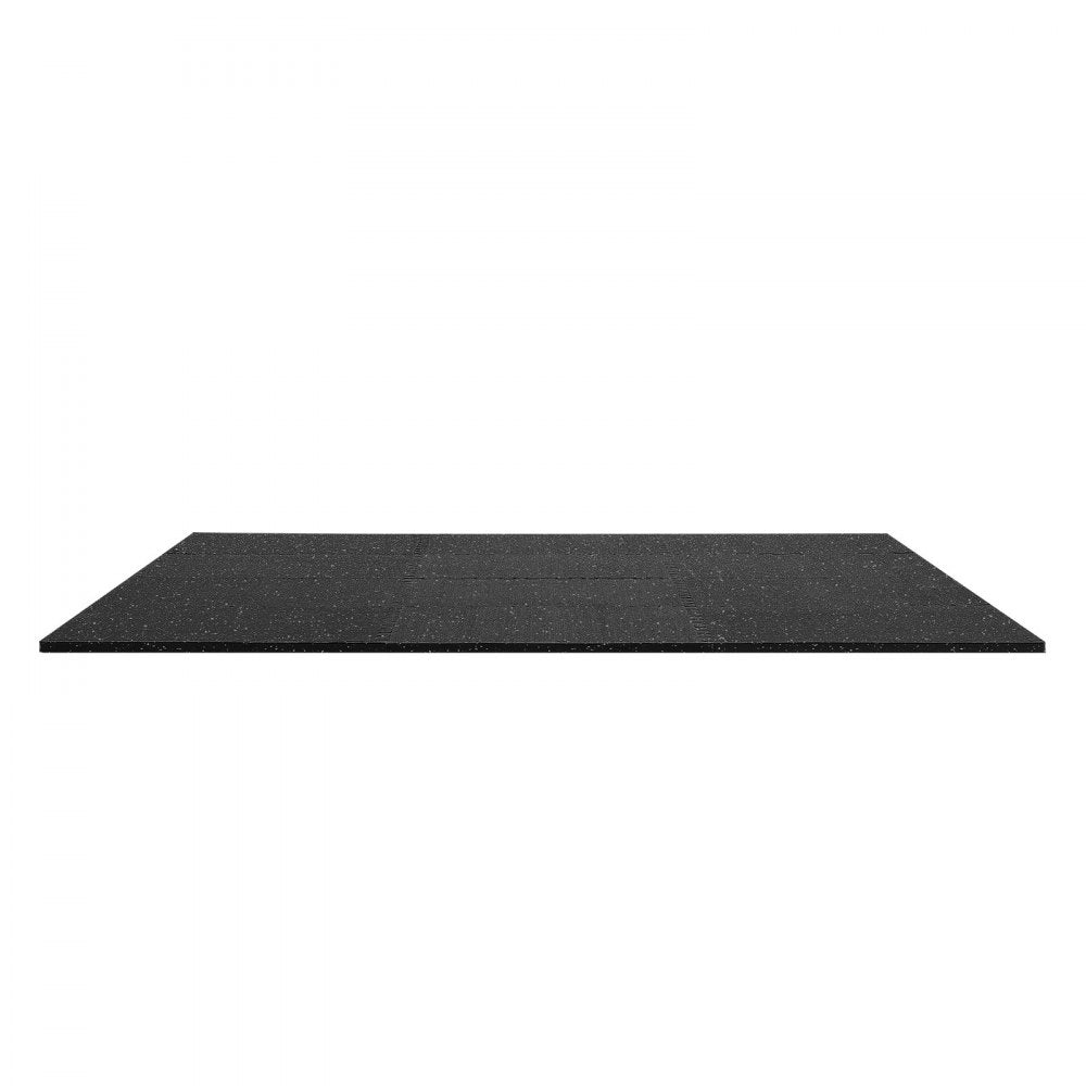 VEVOR Puzzle Exercise Mat, 12 PCS Fitness Equipment Mats, 24 x 24 x 0.79 in, High-Density EVA Foam Mats Set, Interlocking Rubber Soft Tiles, Protective Floor Padding with Gray Dots for Home Gym Office